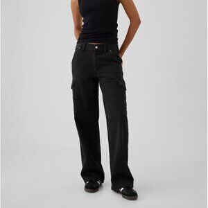 Mid Rise '90s Loose Cargo Jeans - Grey - Size 31/12R